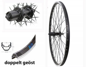 MTB Laufrad & Trekking & City Laufrad BW 26''HR T3000 8/9/10 fach + 11 fach