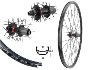 MTB Laufrad & Trekking & City Laufrad BW 26”HR NOVATEC D982T-SB 8/9/10 fach + 11 fach