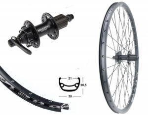 MTB Laufrad & Trekking & City Laufrad BW 26”HR Deore XT M756 8/9/10 fach + 11 fach