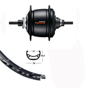 MTB Laufrad & Trekking & City Laufrad BW 28”HR Nexus 8