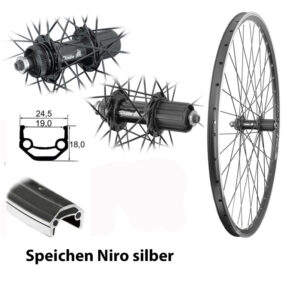 MTB Laufrad & Trekking & City Laufrad BW 26''HR Dingo MT-818 8/9/10 fach + 11 fach